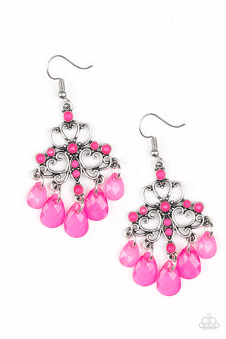 Dip It GLOW Pink Paparazzi Earrings