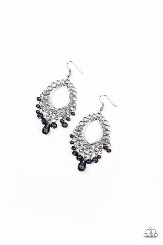 Just Say NOIR Purple Paparazzi Earrings