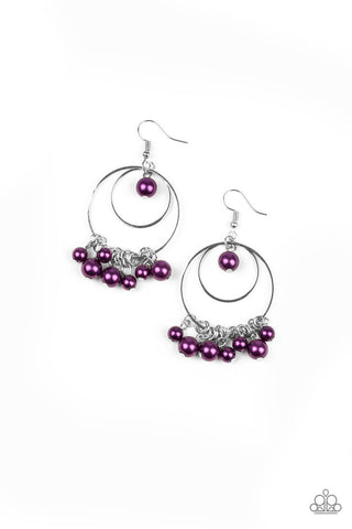 New York Attraction Purple Paparazzi Earrings