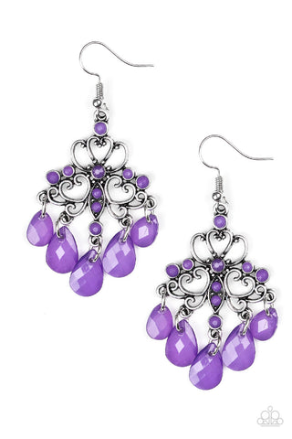 Dip it GLOW Purple Paparazzi Earrings