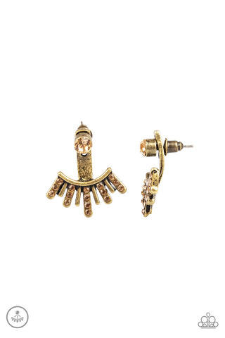 Diva Dynamite Brass Paparazzi Earrings
