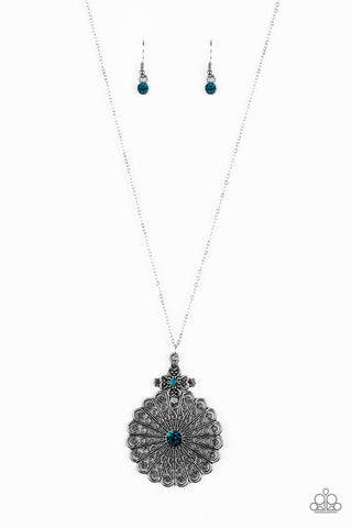 Walk on the WILDFLOWER Side Blue Paparazzi Necklace