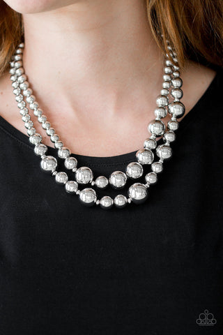 I Double Dare You Silver Paparazzi Necklace