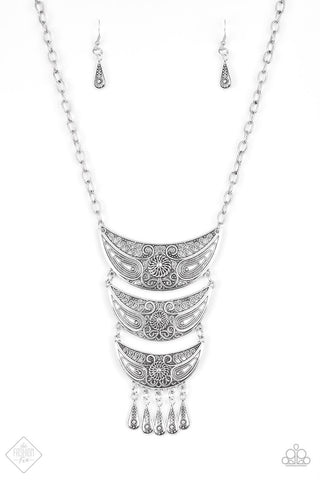 Go STEER Crazy Silver Paparazzi Necklace