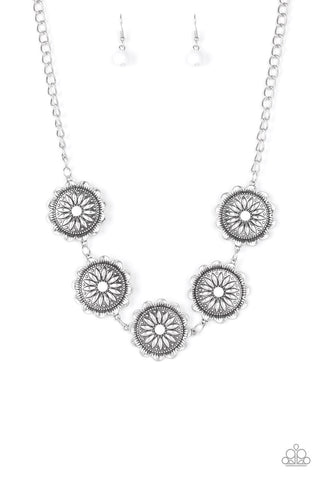 Me-dallions, Myself, and I White Paparazzi Necklace