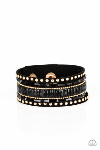Rock Star Rocker Gold Paparazzi Bracelet