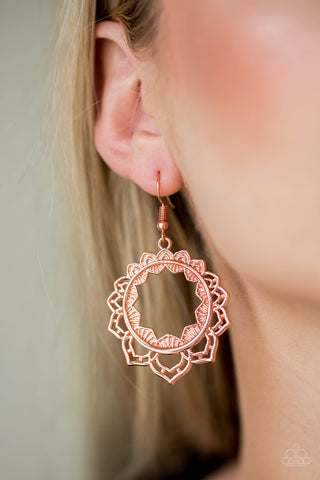 Modest Mandalas Copper Paparazzi Earrings