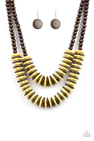 Dominican Disco Yellow Paparazzi Necklace
