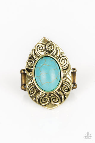 Mega Mother Nature Brass Paparazzi Ring