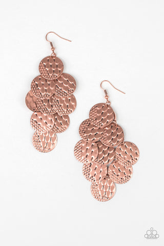 The Party Animal Copper Paparazzi Earrings