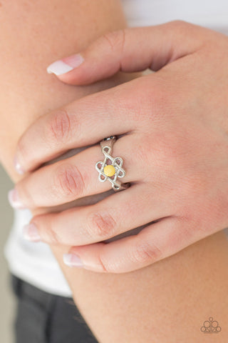 Vibrant Vibes Yellow Paparazzi Ring