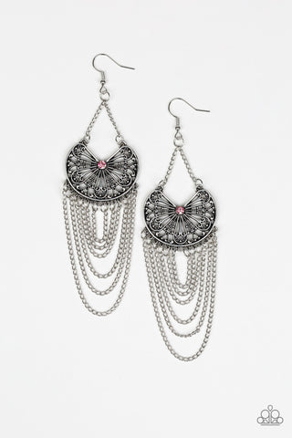 So Social Butterfly Pink Paparazzi Earrings
