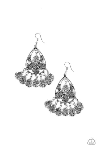 Teardrop Tempo Silver Paparazzi Earrings