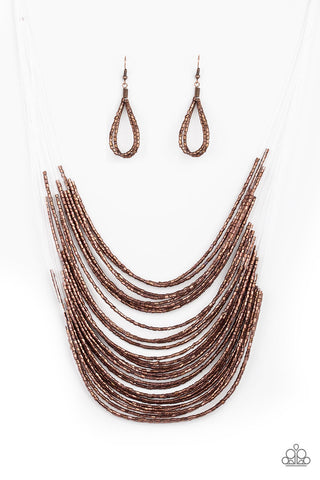 Catwalk Queen Copper Paparazzi Necklace