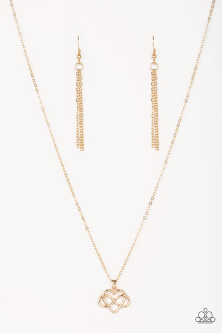 Eternal Love Gold Paparazzi Necklace