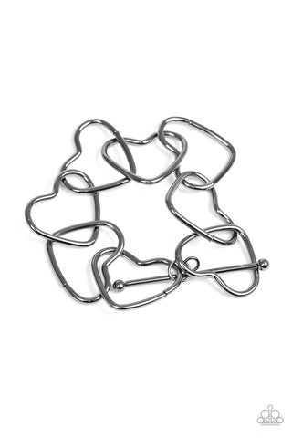 Take Heart Black Paparazzi Bracelet