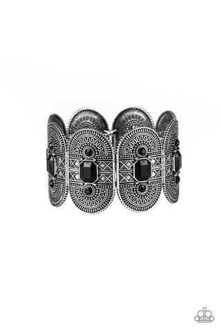 Turn up the TROPICAL Heat Black Paparazzi Bracelet