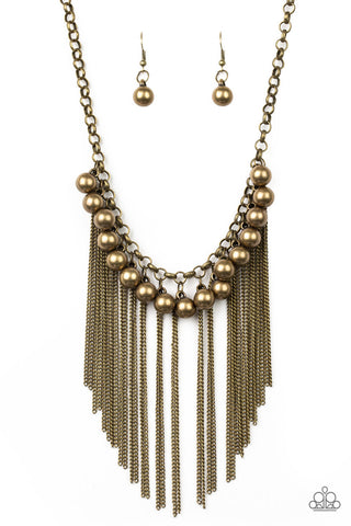 Powerhouse Prowl Brass Paparazzi Necklace