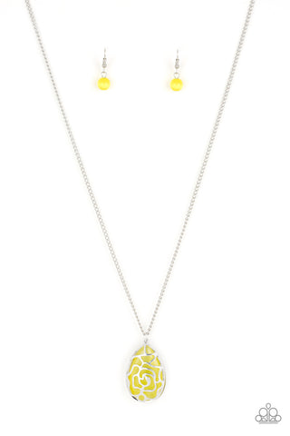 Gleaming Gardens Yellow Paparazzi Necklace