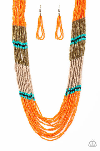 Rio Roamer Orange Paparazzi Necklace