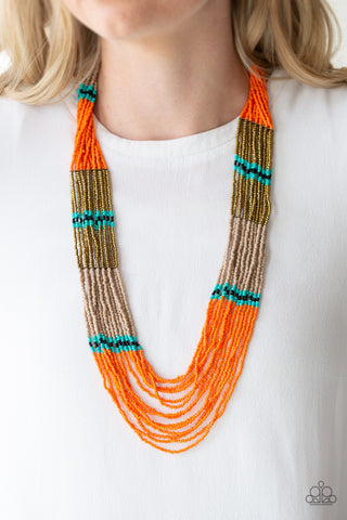 Rio Roamer Orange Paparazzi Necklace