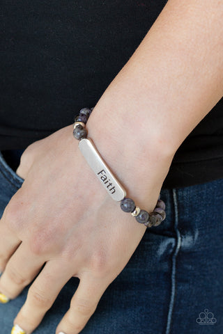 Faith in All Things Purple Paparazzi Bracelet