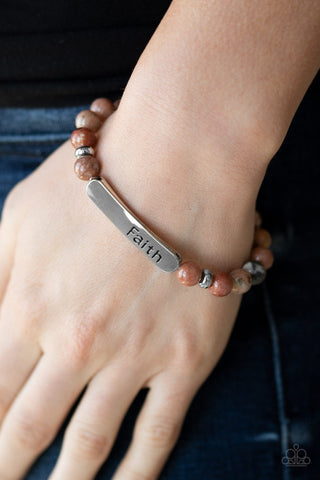 Faith in All Things Multi Brown Paparazzi Bracelet