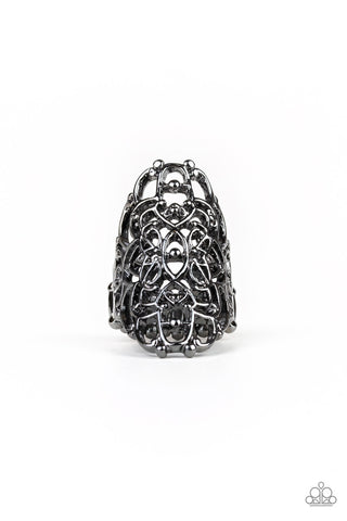 Mandala Magic Black Paparazzi Ring