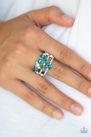 Blink Back TIERS Blue Paparazzi Ring