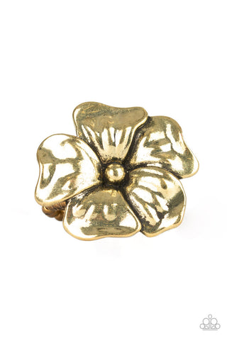 Tropical Gardens Brass Paparazzi Ring