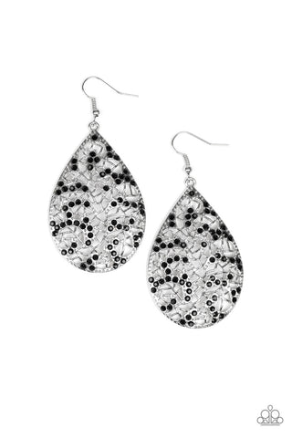 Hustle and Bustle Black Paparazzi Earrings