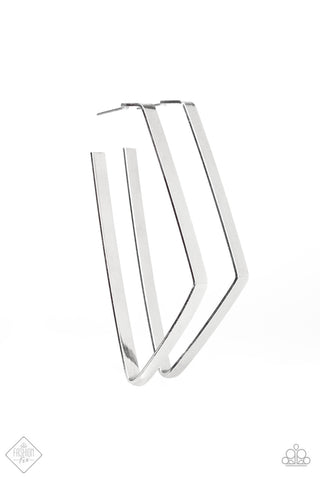 Geo Jam Silver Paparazzi Earrings