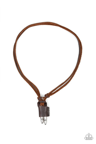 Dodge a Bullet Brown Paparazzi Necklace
