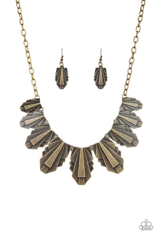Cougar Cave Brass Paparazzi Necklace
