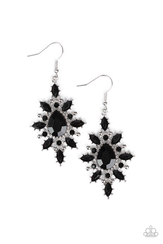 Glamorously Colorful Black Paparazzi Earrings
