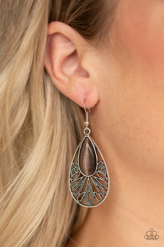 Glowing Tranquility Brown Paparazzi Earrings