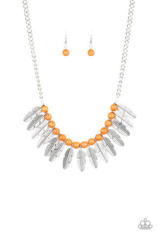 Desert Plumes Orange Paparazzi Necklace