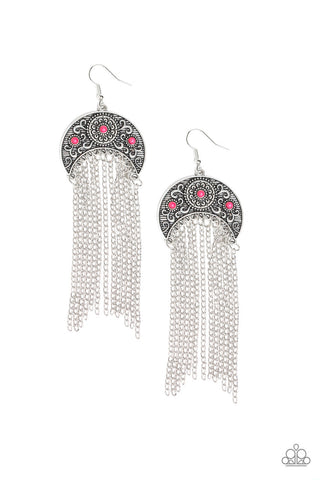 Lunar Melody Pink Paparazzi Earrings