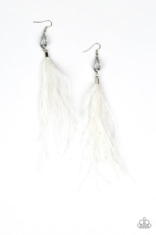 Showgirl Showcase White Paparazzi Earrings