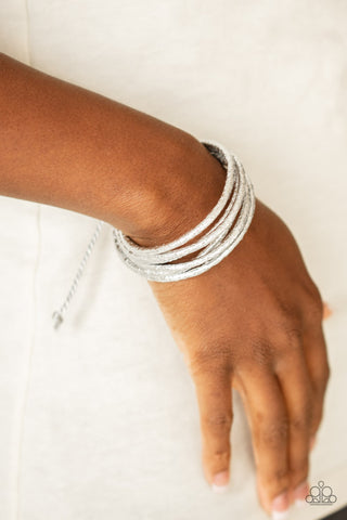 Glitter-tastic! Silver Paparazzi Bracelet