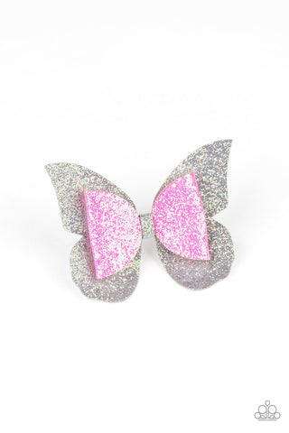 Butterfly Bouquet Silver Paparazzi Hair Clip