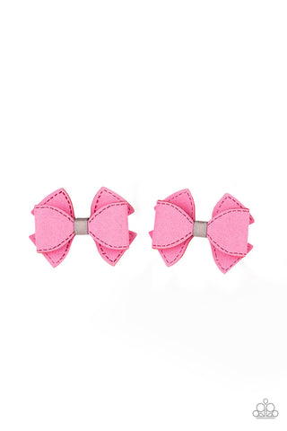 Boots and Bows Pink Paparazzi Hair Clips