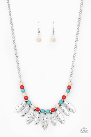 Neutral TERRA-tory Multi Paparazzi Necklace