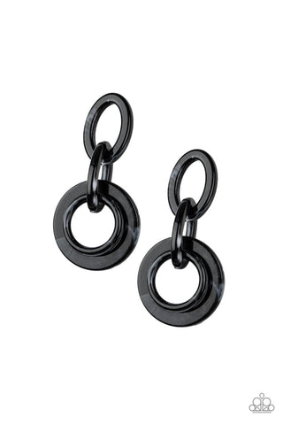 Havana HAUTE Spot Black Paparazzi Earrings