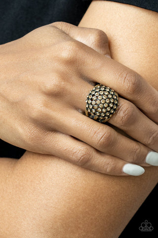 Magically Moroccan Brass Paparazzi Ring