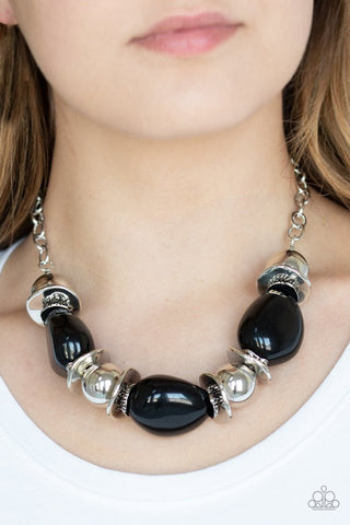 Vivid Vibes Black Paparazzi Necklace