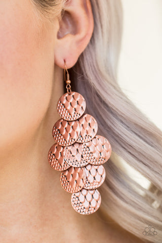 The Party Animal Copper Paparazzi Earrings