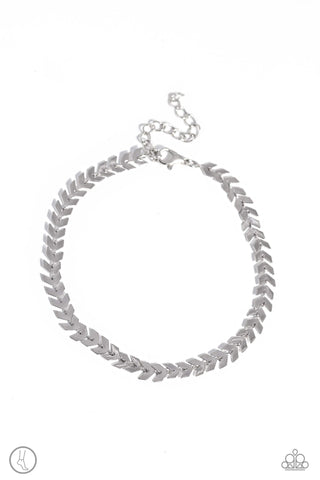 Point in Time - Silver - Paparazzi Anklet