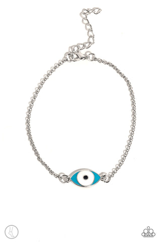 SEA You Later - Blue - Evil Eye Paparazzi Lobster Claw Anklet