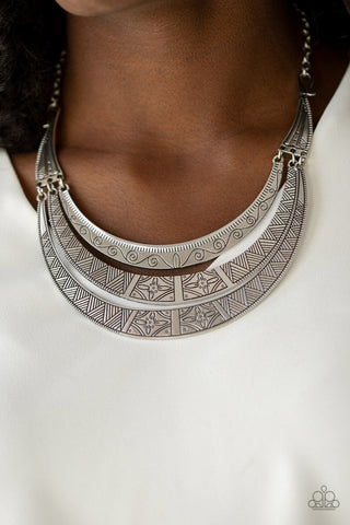 Take All You Can GATHERER Silver Paparazzi Necklace